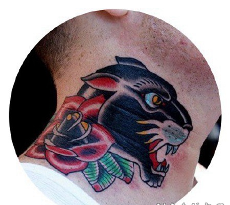 小虎头纹身 可爱的奶凶奶凶的小老虎纹身图片