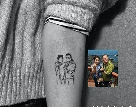 相片纹身 2把相片转化成简笔画的纹身图片作品