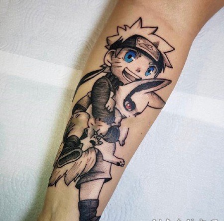 火影忍者纹身 包小手臂的火影忍者人物纹身图案