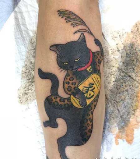 有趣的日式传统小动物纹身图片