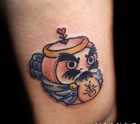 达摩蛋纹身：有趣的达摩蛋纹身作品图案