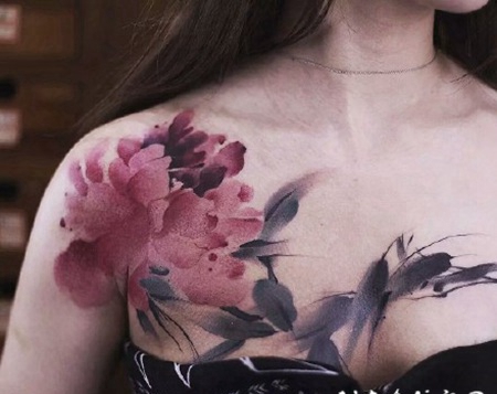 1水墨风格的纹身刺青图片赏析