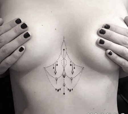 极简风格的几何简约小图案纹身