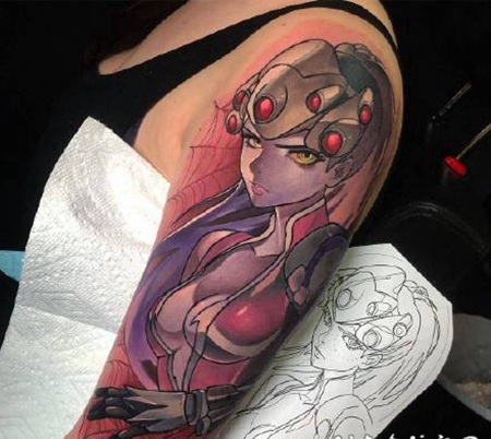 守望先锋游戏的英雄纹身图案