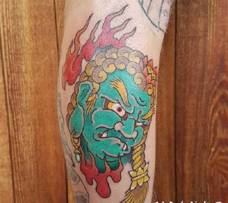 彩色的日式老传统纹身图片