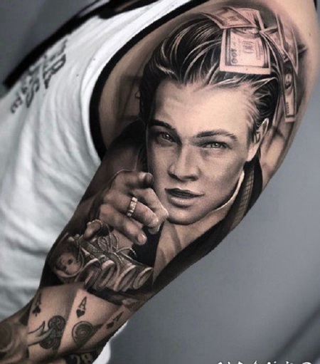 欧美包臂纹身 帅气的欧美写实包臂纹身作品