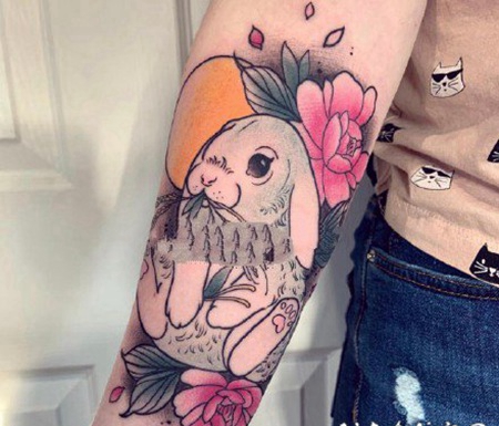 可爱兔子纹身 可爱的小兔子纹身图片