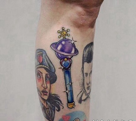 仙女棒纹身 魔法美少女的仙女棒纹身图片