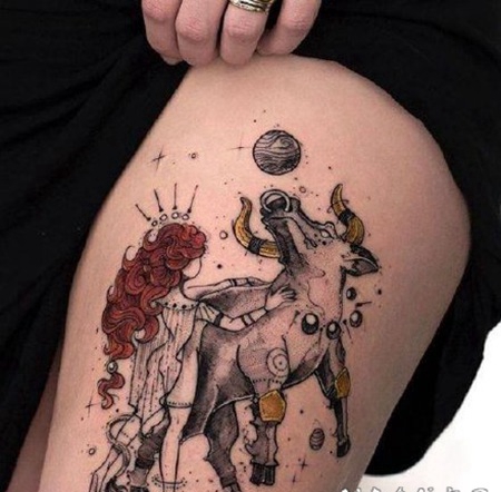 卡通小女生纹身 1成套的唯美插画小女生纹身图片