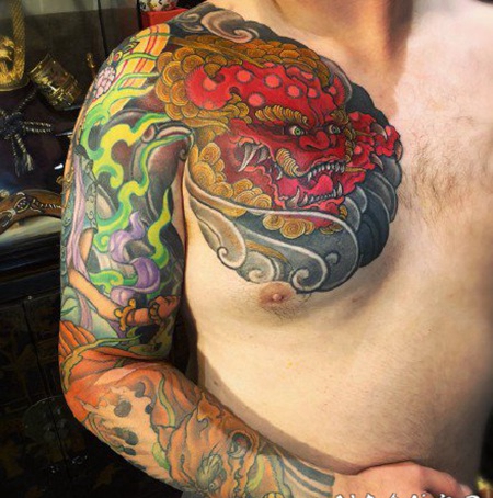 日式传统的花臂花腿​纹身图片欣赏