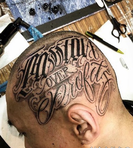 花体字刺青 2欧美花体字纹身作品图案