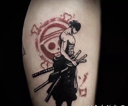 海贼王纹身 海贼王路飞索隆艾斯的纹身图案