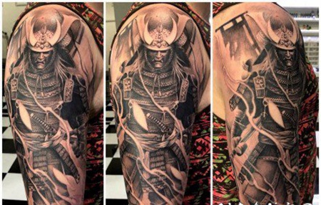 纹身花臂作品 男性的帅气包臂花臂纹身图片