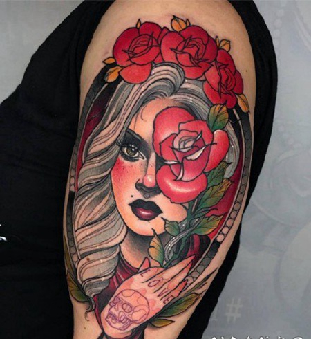 school纹身 1漂亮的school纹身图案赏析