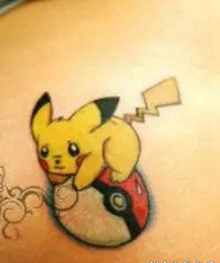 皮卡丘纹身 动画皮卡丘的纹身图片欣赏
