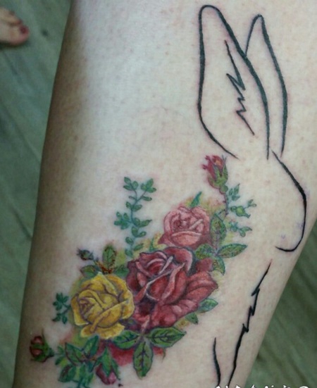 可爱兔子纹身 温顺乖巧的可爱兔子纹身图案