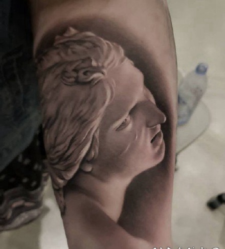 纹身肖像图 欧美写实的肖像人物纹身图片