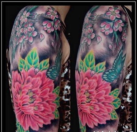 纹身花臂图 传统的花臂纹身图案欣赏