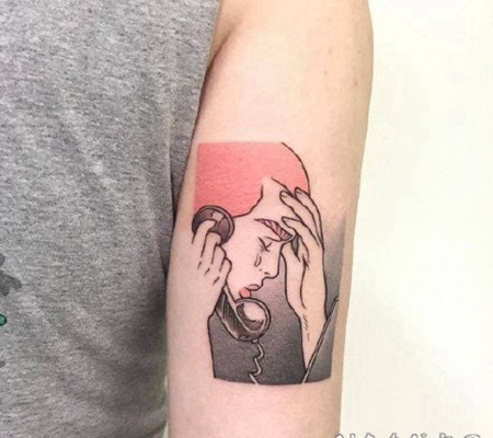 好看的的小清新插画纹身图片