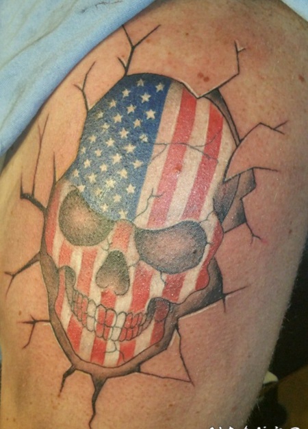 骷髅头纹身图案 十分另类的骷髅头纹身图案