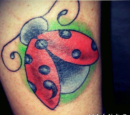 纹身有趣的图案 小巧而又可爱的瓢虫纹身图案