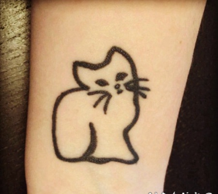 简笔画纹身图案 黑色线条纹身简笔画纹身图案