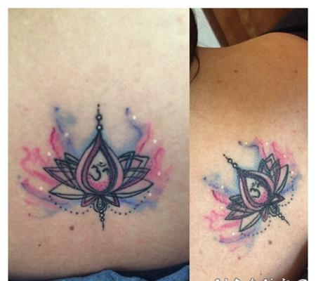 莲花纹身图案 多种风格的莲花纹身图案