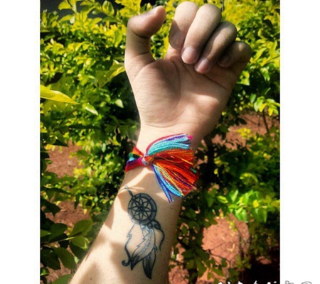 捕梦网纹身图案 梦幻且个性化的捕梦网纹身图案