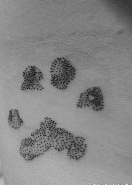 爪纹身图片 趣味横生的爪印纹身图案