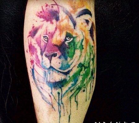 狮子纹身图案 各种纹身风格的狮子纹身图案