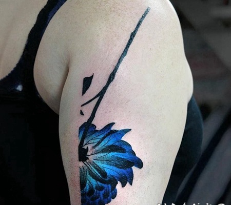 艺术彩绘 唯美且抽象的艺术纹身彩绘图案