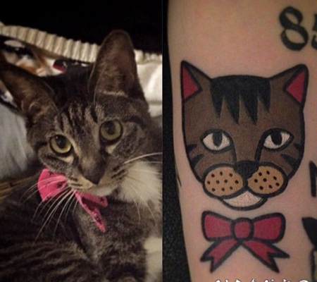 卡通纹身图案 把宠物画成可爱的简笔画纹身图案