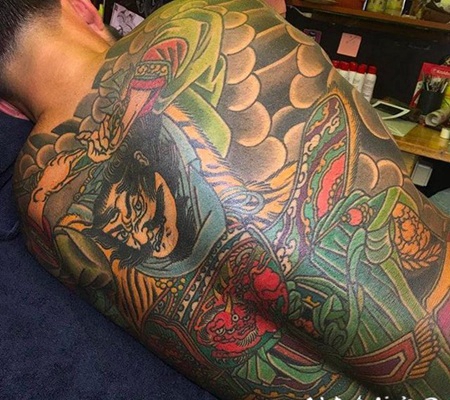 满背纹身图案 霸气的大满背纹身图案作品