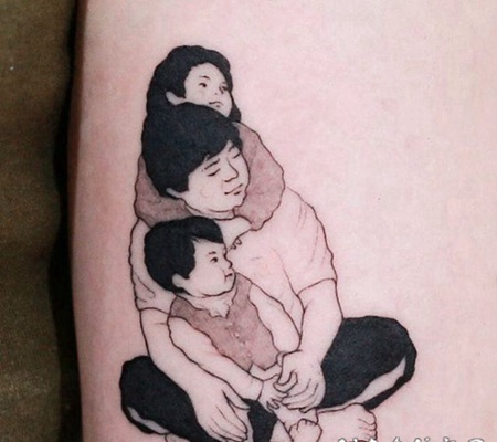 简单小人纹身图案 铅笔素描简单小人物纹身图案