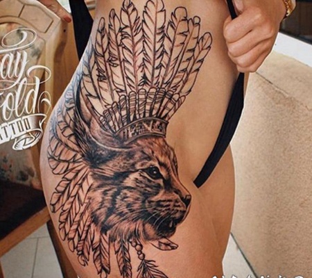 猫的纹身图案 可爱而又灵动机灵的猫纹身图案