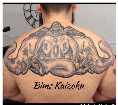 小象纹身 9组温和而又憨厚的小象纹身图案