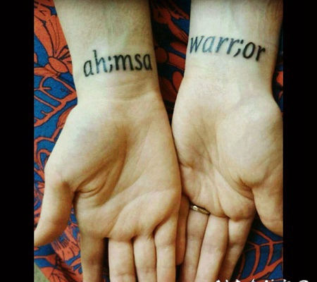 纹身梵文图案 黑笔画有创意的梵文纹身图案