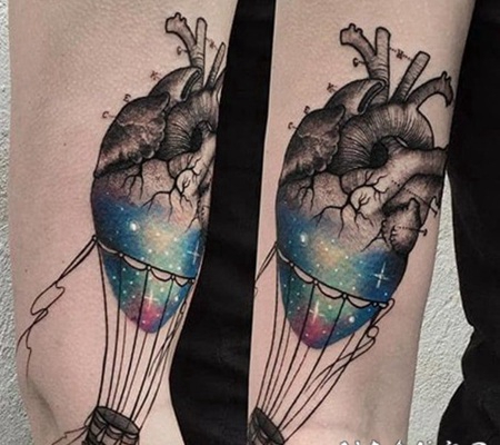 创意纹身图片 奇幻而又璀璨的星空纹身图案