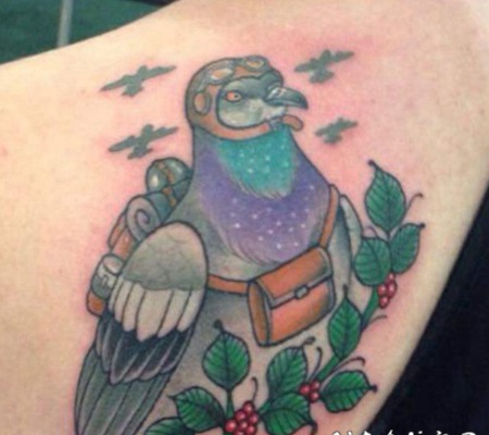 鸽子纹身图案 纹身鸟鸽子主题的纹身图案