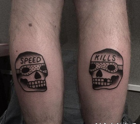 黑色纹身图案 身体各部位黑灰点刺纹身动植物图案