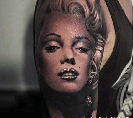 玛丽莲梦露纹身图 美艳不可方物的玛丽莲梦露纹身图