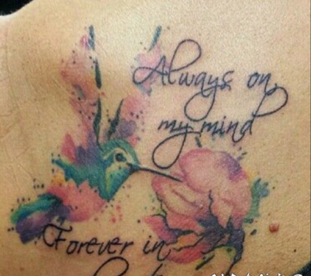 水彩纹身图片 水彩晕染的唯美纹身图案