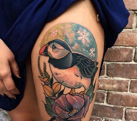 纹身雪花 清新而又时尚小巧的雪花纹身图案