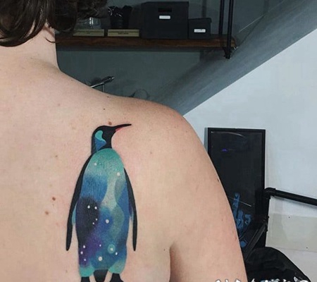 企鹅纹身图 生动而又趣味可爱的企鹅纹身图案