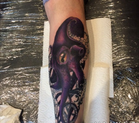 章鱼纹身图案 柔软而又狡猾的章鱼纹身图案