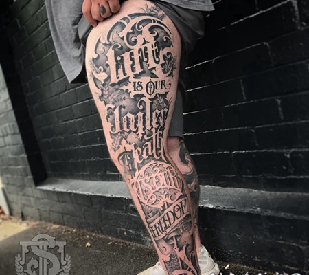 有意义的英文纹身 10组极具意义的黑色英文纹身图案