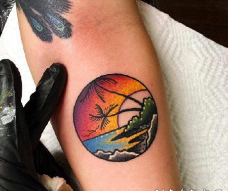 创意的风景小图纹身图欣赏
