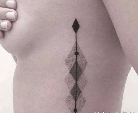 1小清新的简约几何纹身图片