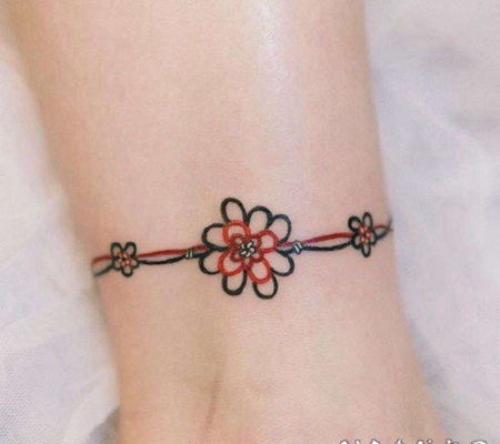 小清新的中国结主题纹身图片