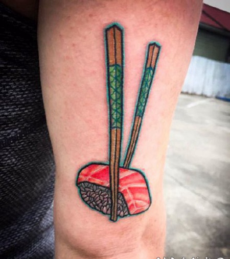 诱人的食物纹身图片赏析